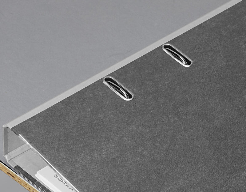 LEITZ Ordner Rückenbreite 5.2 cm DIN A4 Karton lichtgrau marmoriert
