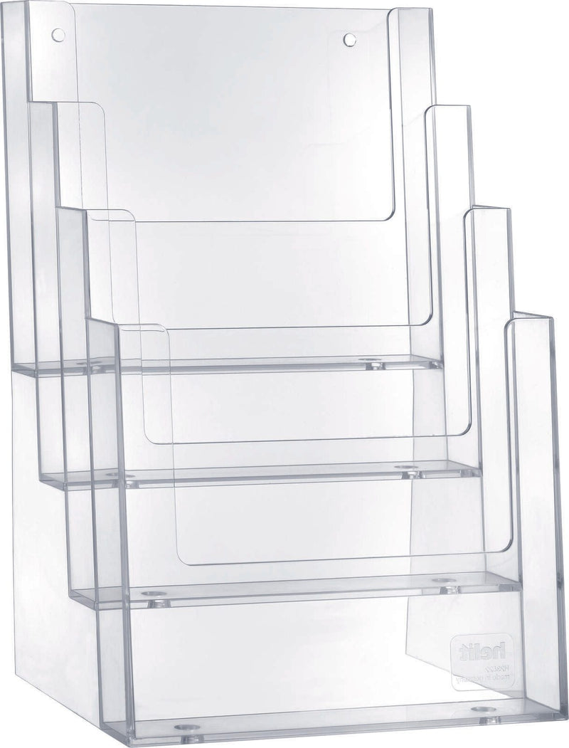 helit Tischprospekthalter A5 4-Fach transparent