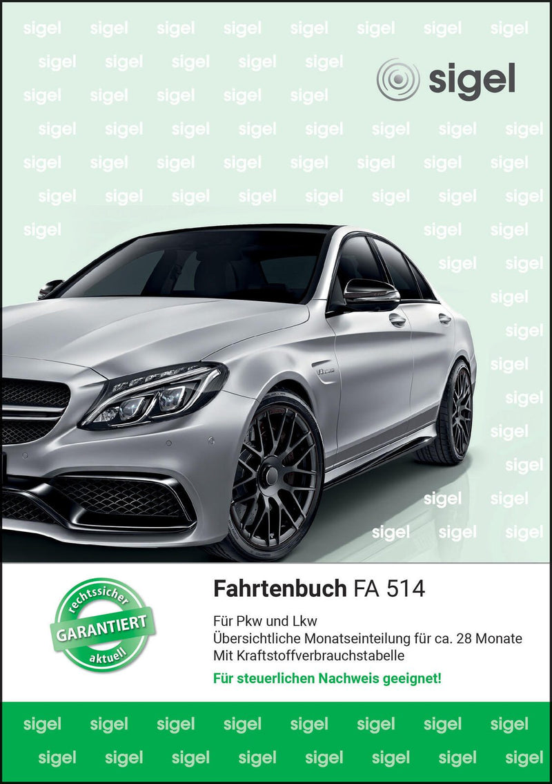 SIGEL Formularbuch Fahrtenbuch, Pkw und Lkw mit Kraftstoffverbrauch DIN A5 1x 32 Seiten