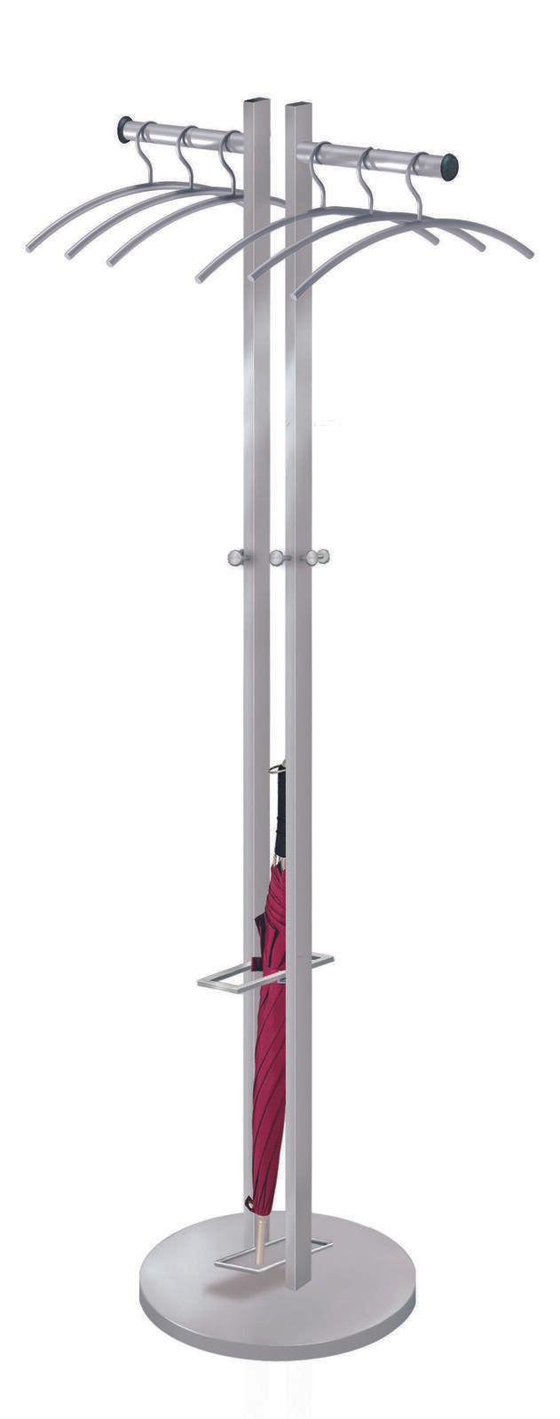 Kerkmann Kleiderständer Master alusilber 39,0 x 167,0 cm 6 Haken