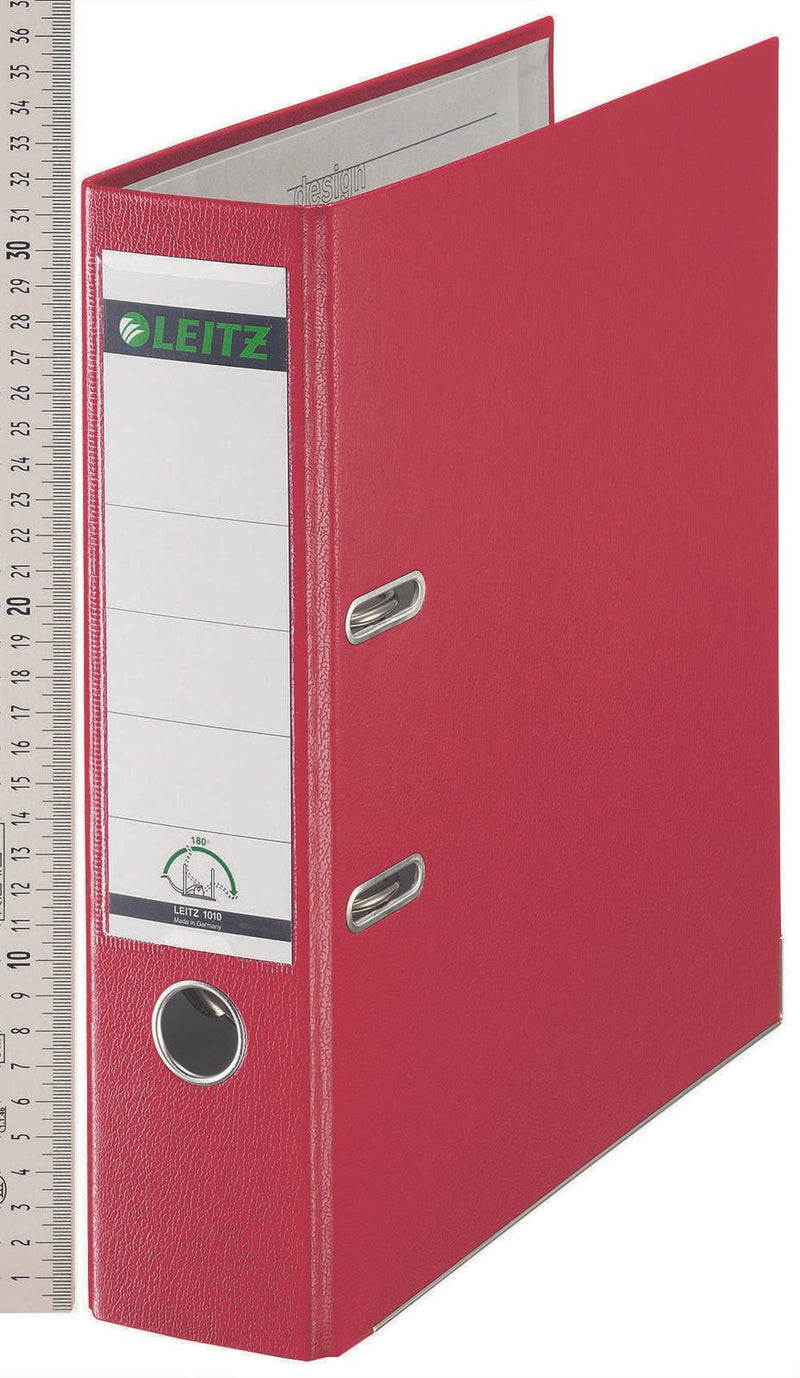 LEITZ Ordner Rückenbreite 8 cm DIN A4 Kunststoff rot