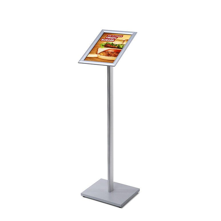 Showdown® Displays Infoständer DIN A4 1-Fach alusilber