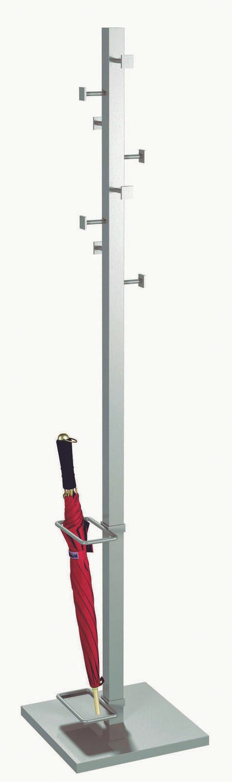 Kerkmann Kleiderständer Slim Line alusilber 31,0 x 175,0 cm 8 Haken