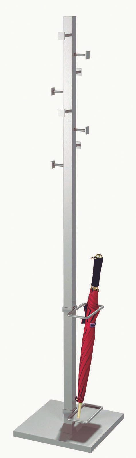Kerkmann Kleiderständer Slim Line alusilber 31,0 x 175,0 cm 8 Haken