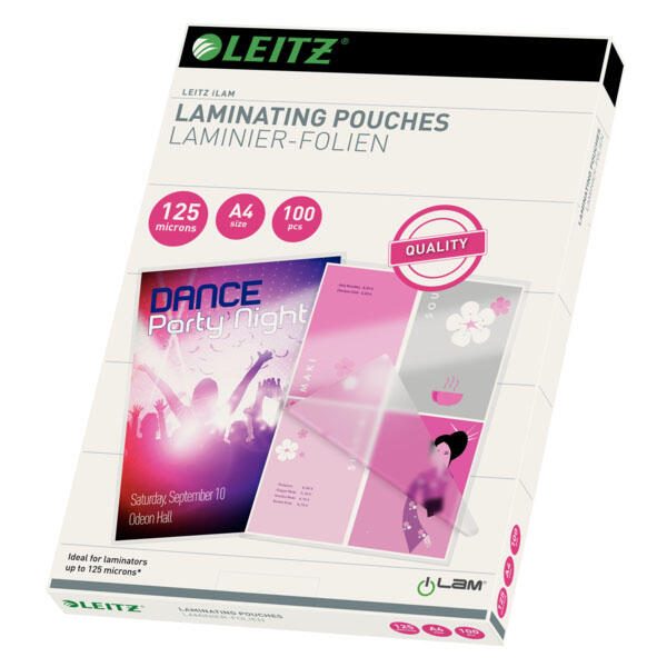LEITZ Laminierfolien glänzend 125 mikron A4