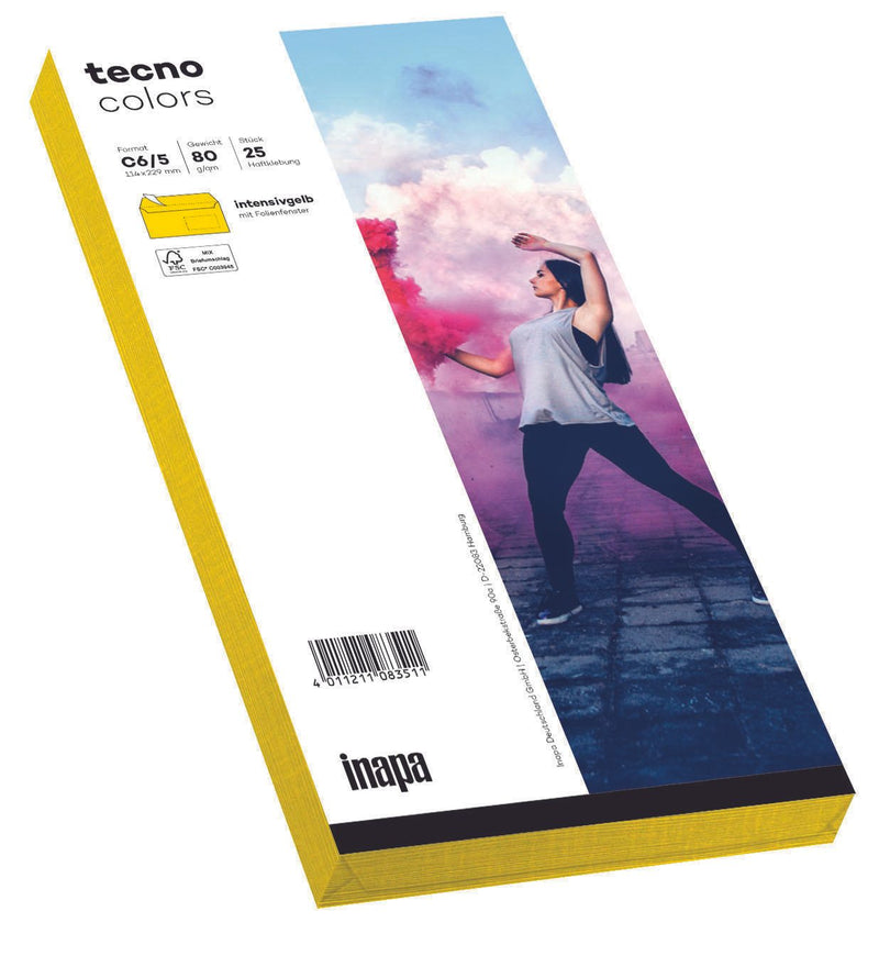 tecno Briefumschläge DIN lang+ mit Fenster haftklebend