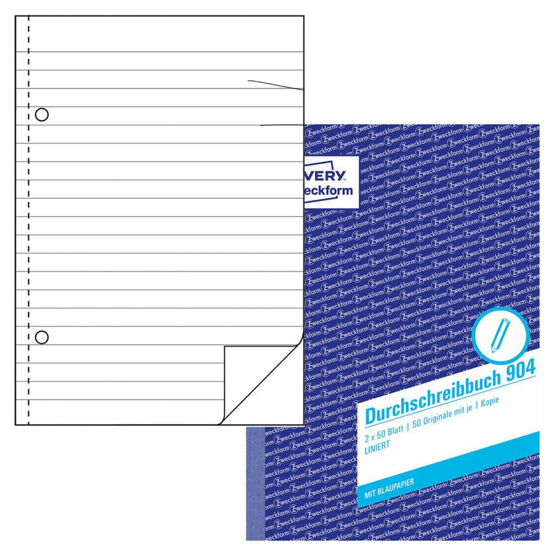 AVERY Zweckform Formularbuch Durchschreibebuch DIN A5 2x 50 Seiten