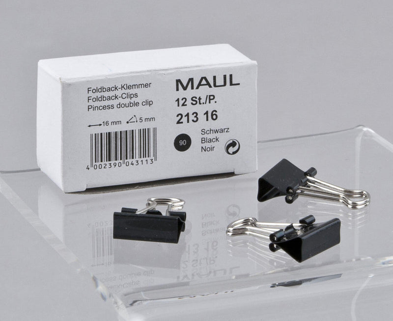 MAUL Foldbackklammern schwarz 1.5 cm
