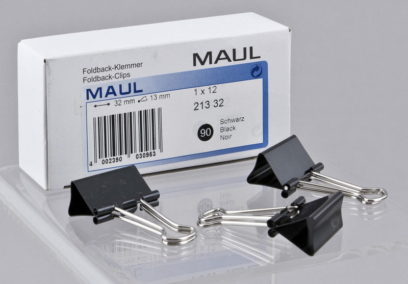 MAUL Foldbackklammern schwarz 3.2 cm