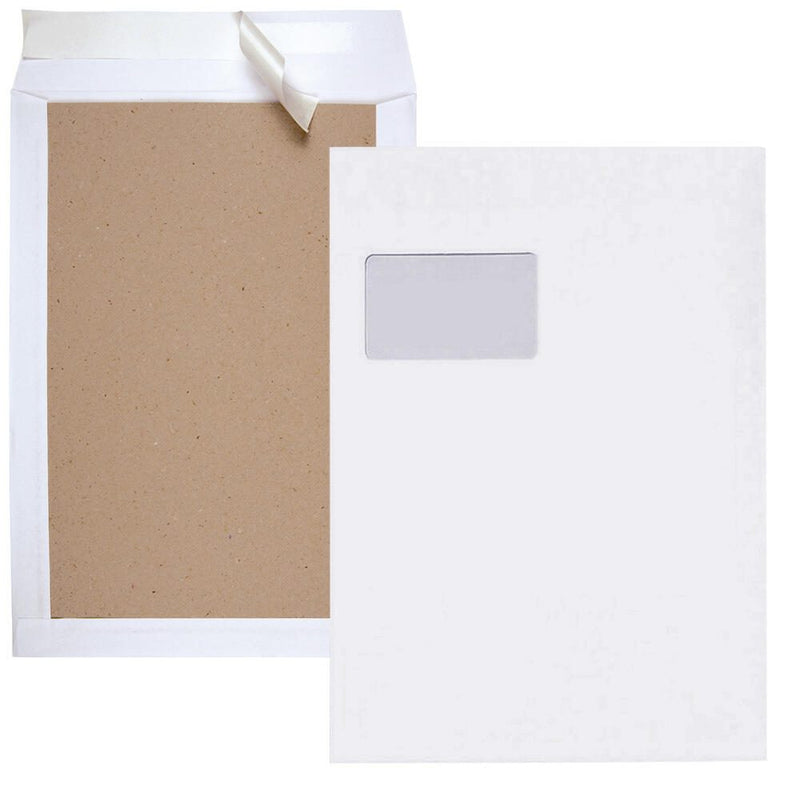 MAILmedia Papprückwandtaschen DIN C4 weiß