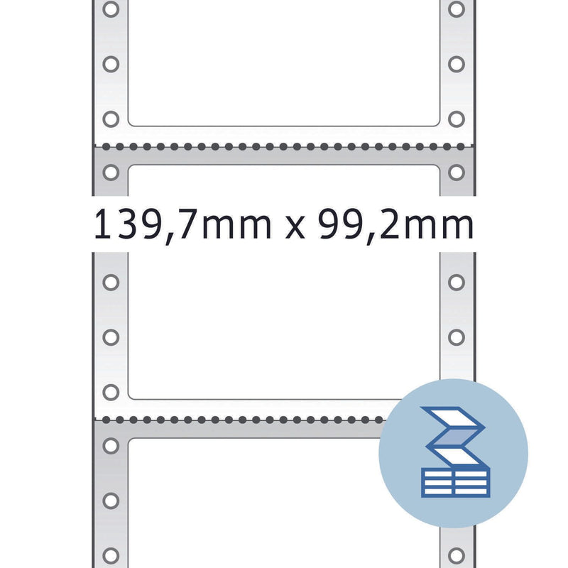 Computer-Endlosetiketten 139,7 x 99,2 mm