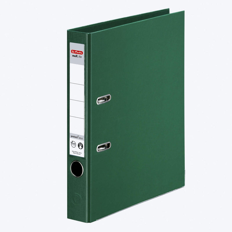 herlitz Ordner Rückenbreite 5 cm DIN A4 Kunststoff grün