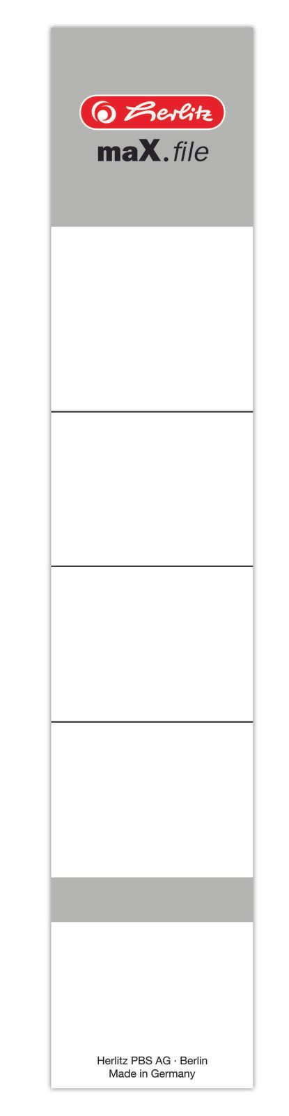 herlitz maX.file Ordneretiketten für 5 cm Rückenbreite 36,0 x 191,0 mm