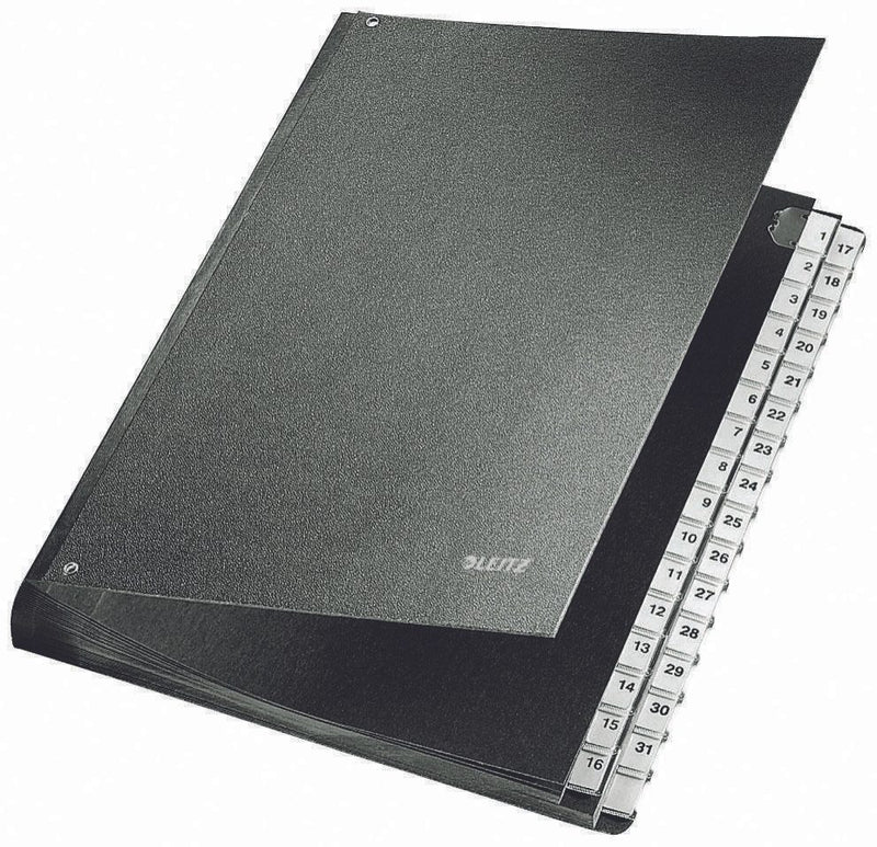 LEITZ Pultordner DIN A4 32 Taben schwarz