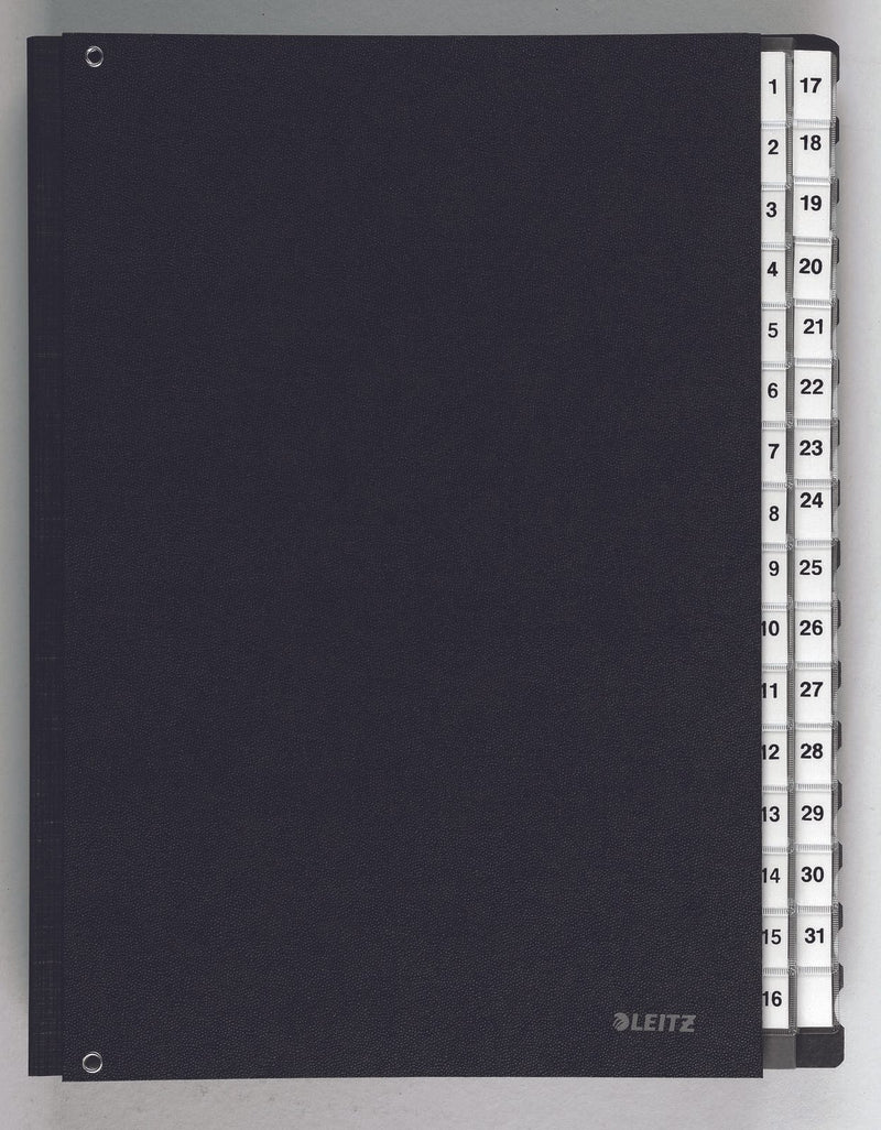LEITZ Pultordner DIN A4 32 Taben schwarz