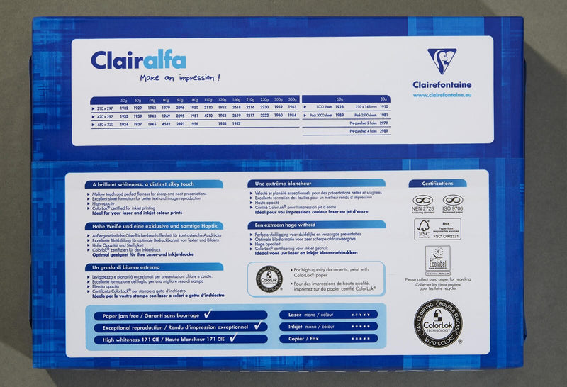 Clairefontaine Clairalfa Kopierpapier DIN A4 90 g/m²