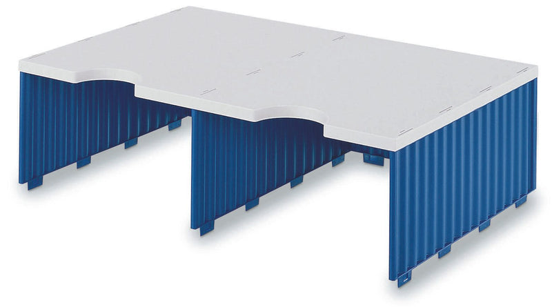 styro Styrodoc Jumbo Aufbaueinheit Sortierstation DIN C4 2 -Fach grau/blau
