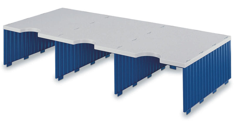 styro Styrodoc Jumbo Aufbaueinheit Sortierstation DIN C4 3 -Fach grau/blau