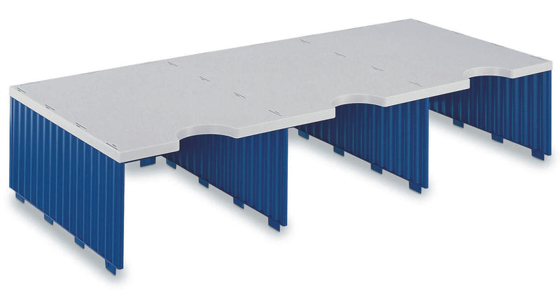 styro Styrodoc Jumbo Aufbaueinheit Sortierstation DIN C4 3 -Fach grau/blau