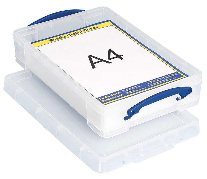 Really Useful Box Aufbewahrungsbox 4,0 l - 39,5 x 25,5 x 8,8 cm transparent