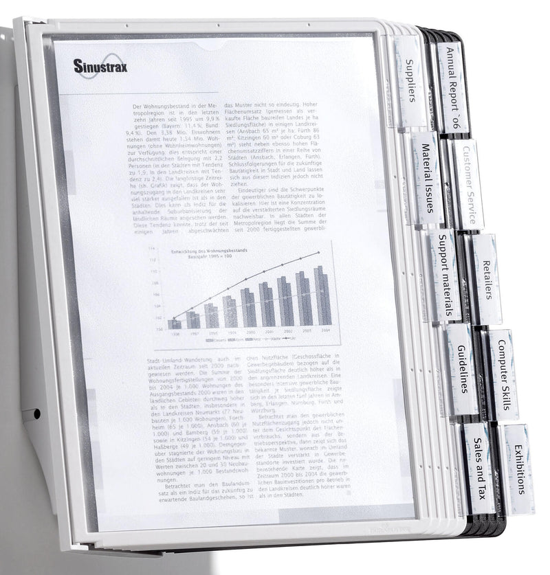 DURABLE SHERPA Display System Wall 10 Sichttafelsystem DIN A4
