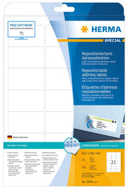 HERMA Adressetiketten 5074 weiß 63,5 x 38,1 mm