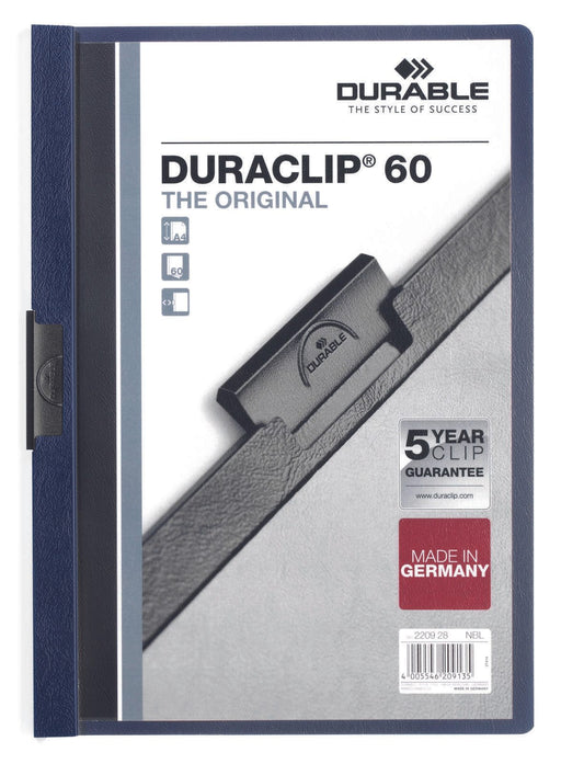 DURABLE Klemmhefter Duraclip DIN A4 nachtblau