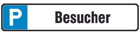 SafetyMarking® Hinweisschild P Besucher 52 cm x 11 cm