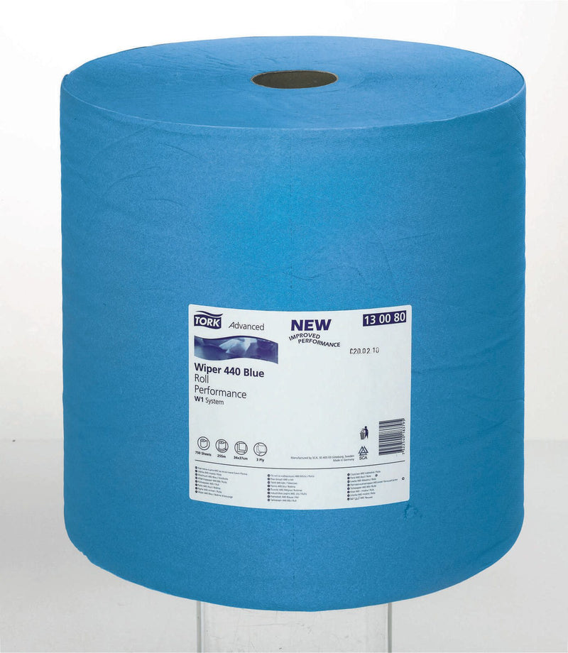TORK Putztuchrolle 3-lagig blau