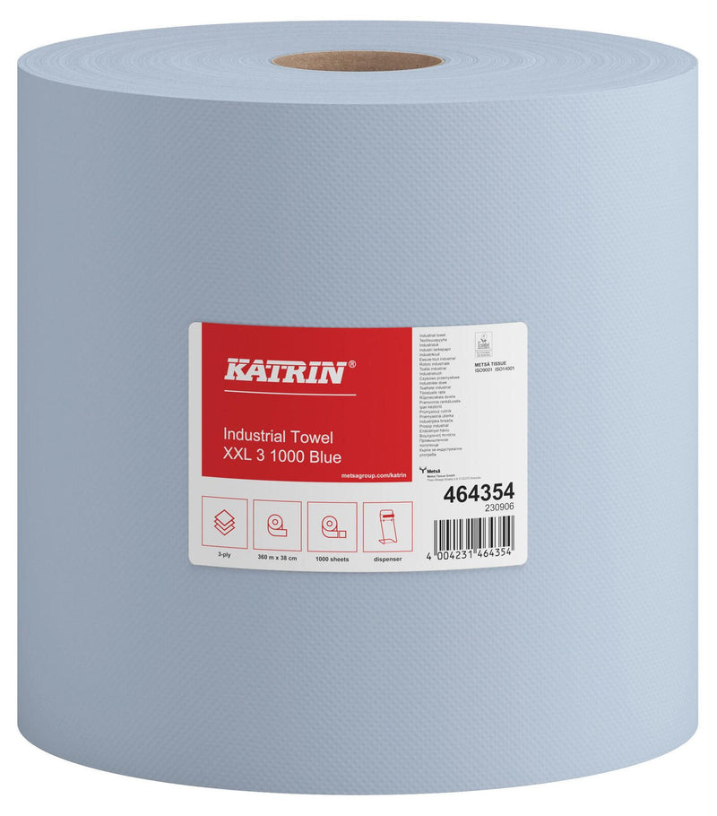 KATRIN Putztuchrolle 3-lagig blau