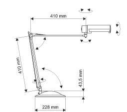 MAUL MAULoffice LED-Schreibtischlampe 9.5 W silber