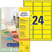 AVERY Zweckform Etiketten L6035-20 gelb 63,5 x 33,9 mm