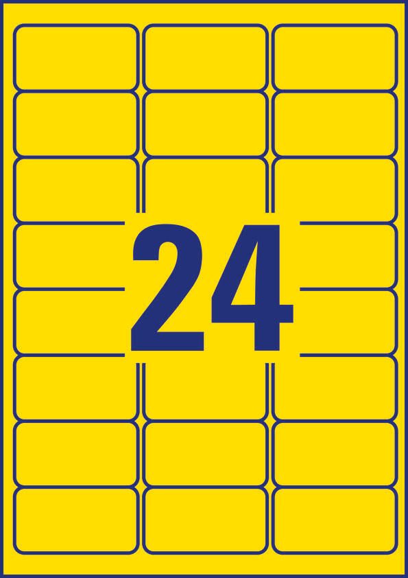 AVERY Zweckform Etiketten L6035-20 gelb 63,5 x 33,9 mm
