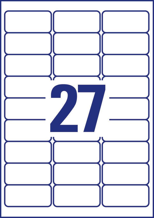 AVERY Zweckform Namensetiketten L4784-20 weiß 63,5 x 29,6 mm