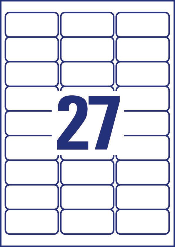 AVERY Zweckform Namensetiketten L4784-20 weiß 63,5 x 29,6 mm
