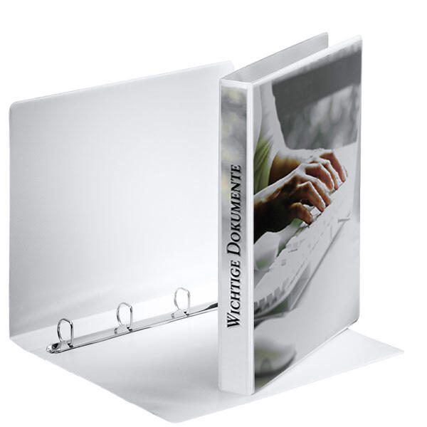 Esselte Präsentationsringbücher 4-Ringe DIN A4 3.8 cm weiß