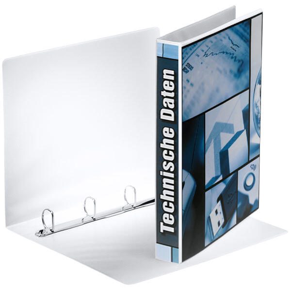 Esselte Präsentationsringbücher 4-Ringe DIN A4 4.4 cm weiß