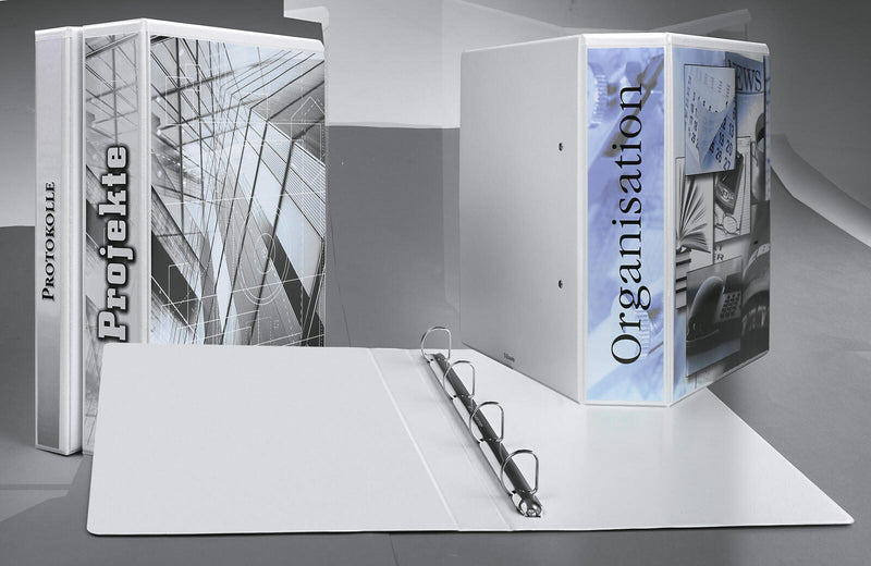 Esselte Präsentationsringbücher 4-Ringe DIN A4 5.1 cm weiß
