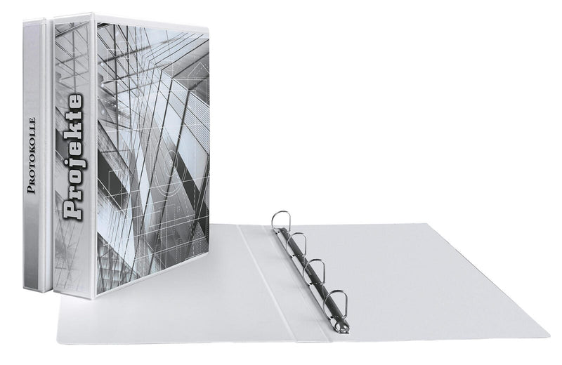 Esselte Präsentationsringbücher 4-Ringe DIN A4 5.1 cm weiß