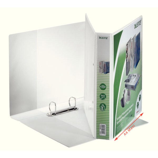 LEITZ Präsentationsringbücher 2-Ringe DIN A4 5 cm weiß