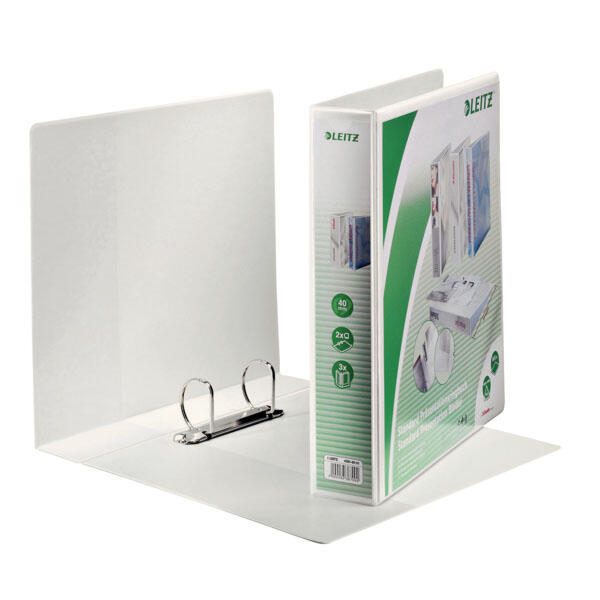 LEITZ Präsentationsringbücher 2-Ringe DIN A4 6.3 cm weiß