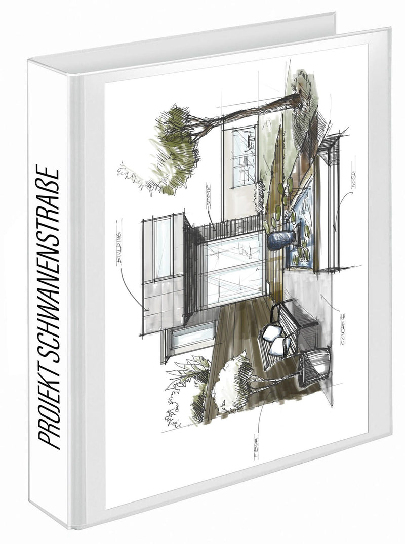 VELOFLEX Präsentationsringbücher 4-Ringe DIN A4 4.6 cm weiß