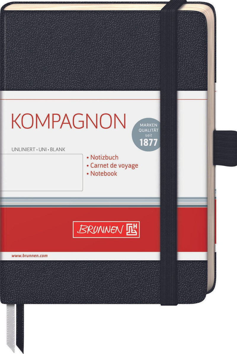 BRUNNEN KOMPAGNON Notizbuch ca. DIN A6 blanko, 192, davon 16 zum Heraustrennen Seiten
