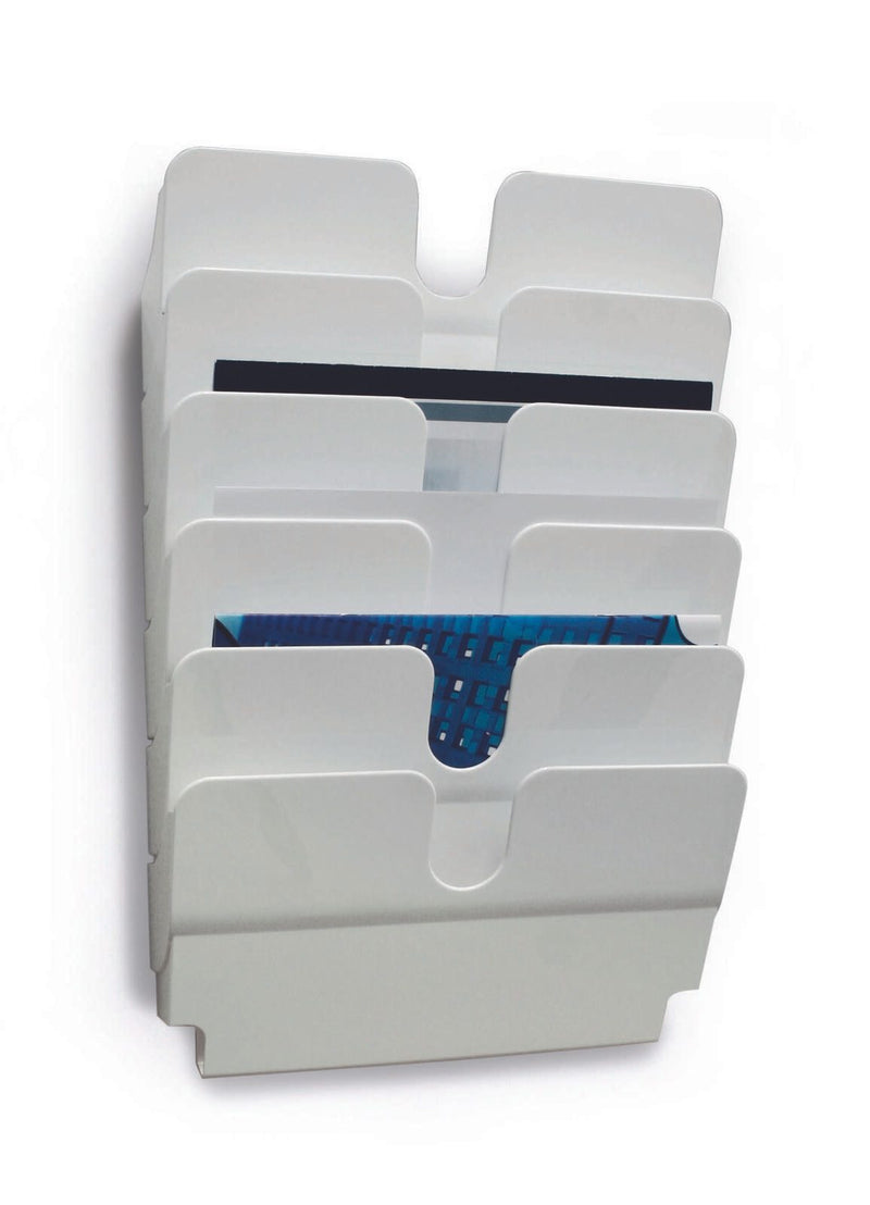 DURABLE Flexiplus Wandprospekthalter DIN A4 quer 6-Fach weiß