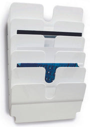 DURABLE Flexiplus Wandprospekthalter DIN A4 quer 6-Fach weiß