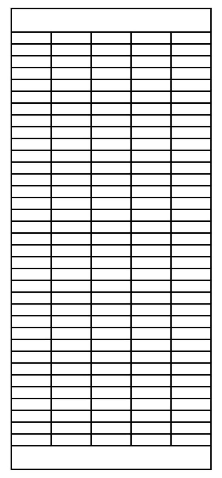 FRANKEN Stecktafel 31,5 x 78,3 cm 5 - Fach