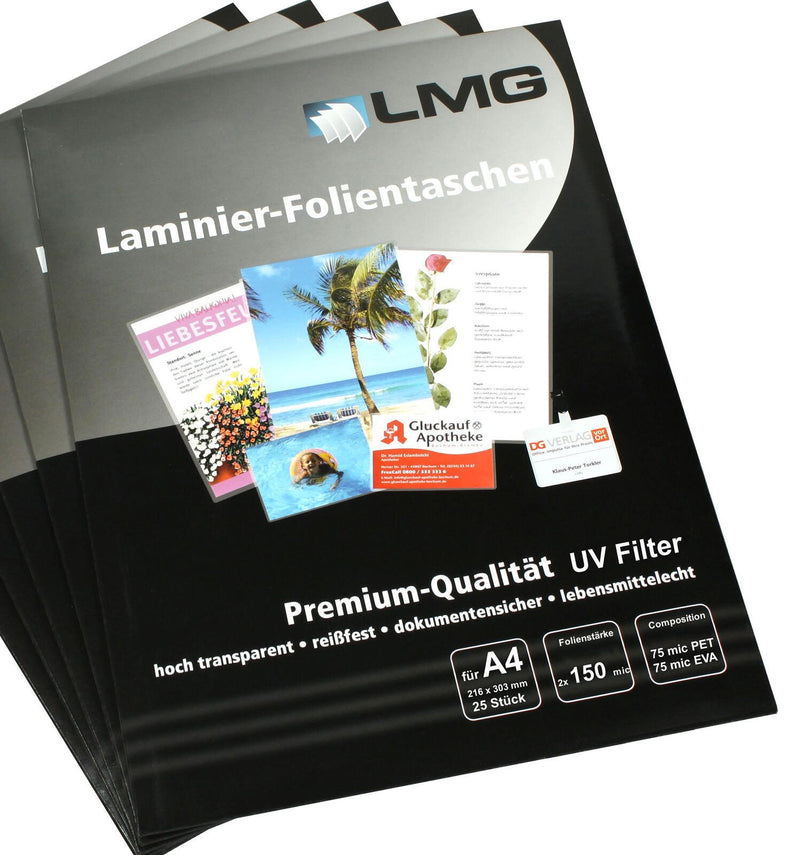 LMG Laminierfolien glänzend 150 mikron A4