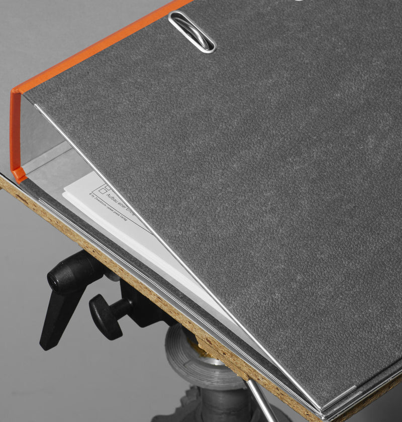 LEITZ Ordner Rückenbreite 8 cm DIN A4 Karton orange marmoriert