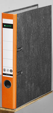 LEITZ Ordner Rückenbreite 5.2 cm DIN A4 Karton orange marmoriert