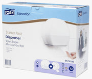 TORK Toilettenpapierspender-Set Elevation T2 Mini 1 Rolle weiß